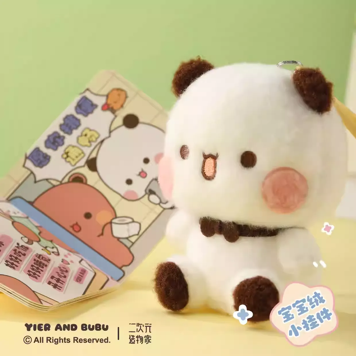 Original Yier & Bubu Small Plush Pendant 一二布布正版授权小毛绒挂件可爱包挂可爱小熊女生礼物玩偶
