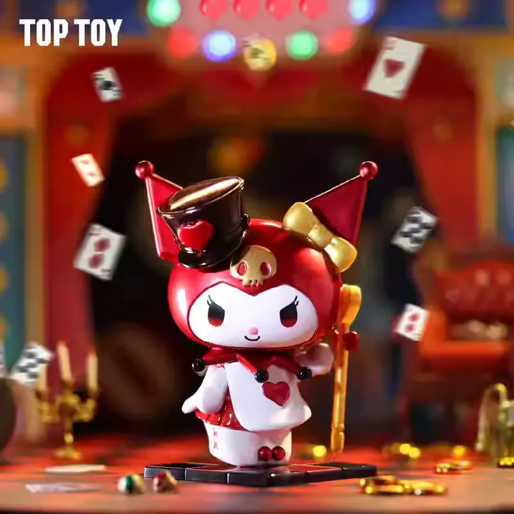 Original TOPTOY Sanrio Kuromi Poker Kingdom Series Blind Box 三丽鸥酷洛米扑克王国盲盒套装全套手办公仔