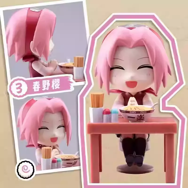 Original BN Figure Q Naruto Shippuden Ramen Series Blind Box 正品万代火影忍者疾风传拉面盲盒主题Q版桌面摆件男礼物鸣人佐助