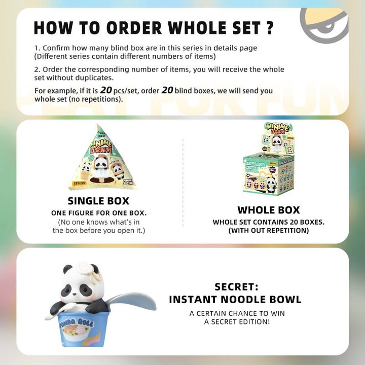 Original 52TOYS Panda Roll Minime Dress-Up Series Blind Box Figure Toy 52TOYS 熊猫卷迷你美少女换装系列盲盒手办玩具