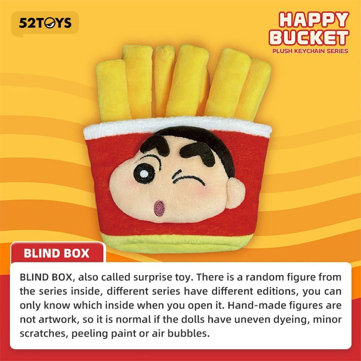 Original 52TOYS Crayon Shin-chan Happy Bucket Series Blind Box Figure Toy 蜡笔小新全都开心桶系列