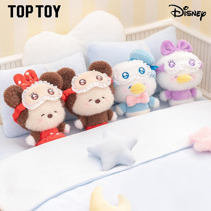 Original TOPTOY Disney Squinting Sleepwear Series Plush Pendant Blind Box 迪士尼眯眯眼睡衣系列毛绒挂件盲盒米奇朱迪可爱公仔礼物