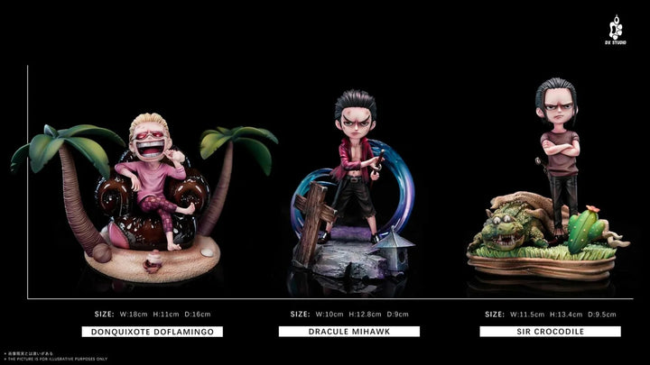 【Pre order】DX Studio - One Piece Donquixote Doflamingo & Sir Crocodile & Dracule Mihawk