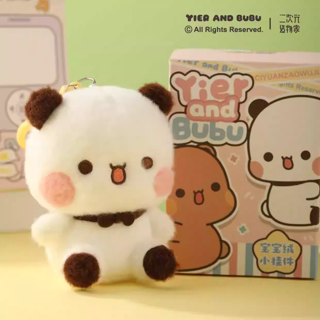 Original Yier & Bubu Small Plush Pendant 一二布布正版授权小毛绒挂件可爱包挂可爱小熊女生礼物玩偶