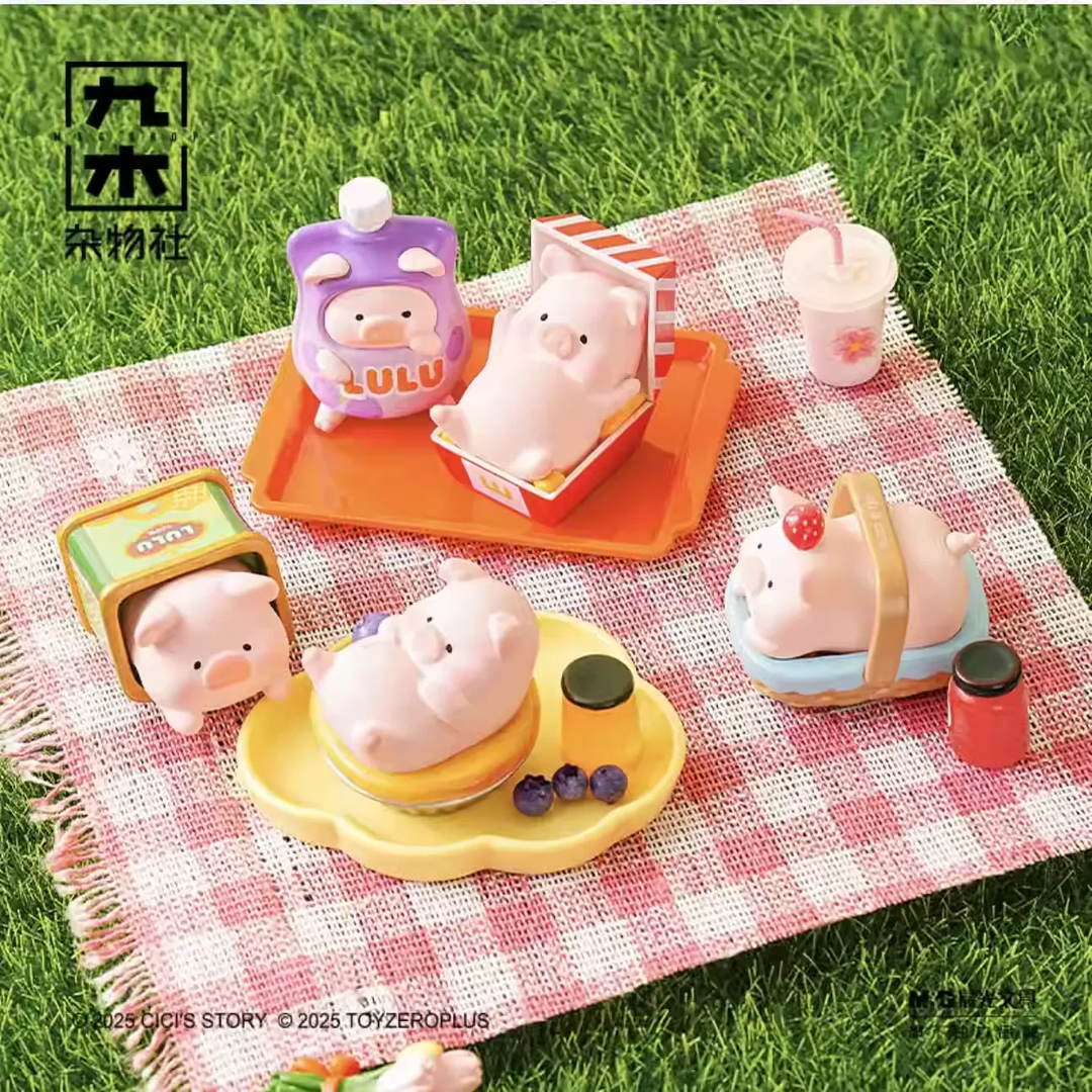 Original TOYZEROPLUS LuLu The Piggy LULU Picnic Party Blind Box LuLu 仔野餐派对盲袋萌粒惊喜袋盲盒手办女生礼物