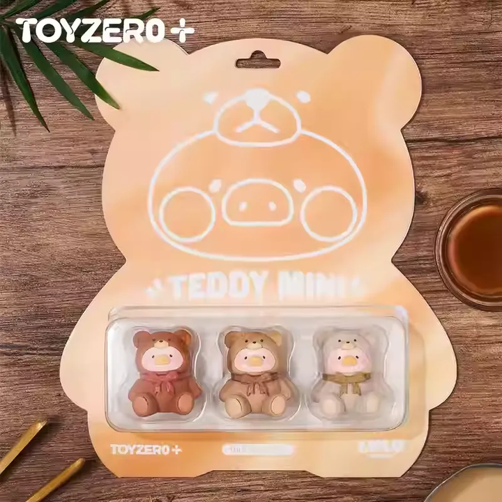Original TOYZEROPLUS LuLu the Piggy Teddy MINI Limited Edition & Wooden Display 泰迪萌粒限定吊卡手办玩具摆件