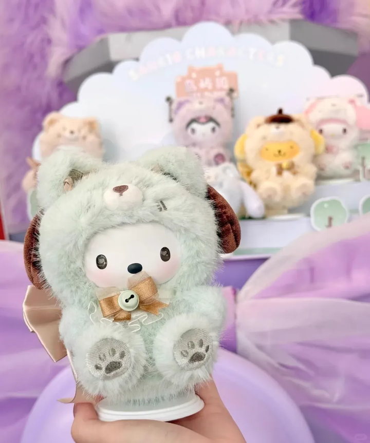 Original MINISO Sanrio Characters Fox Island Series Plush Blind Box Figure 三丽鸥岛屿狐毛绒搪胶盲盒系列摆件可爱潮玩周边礼物