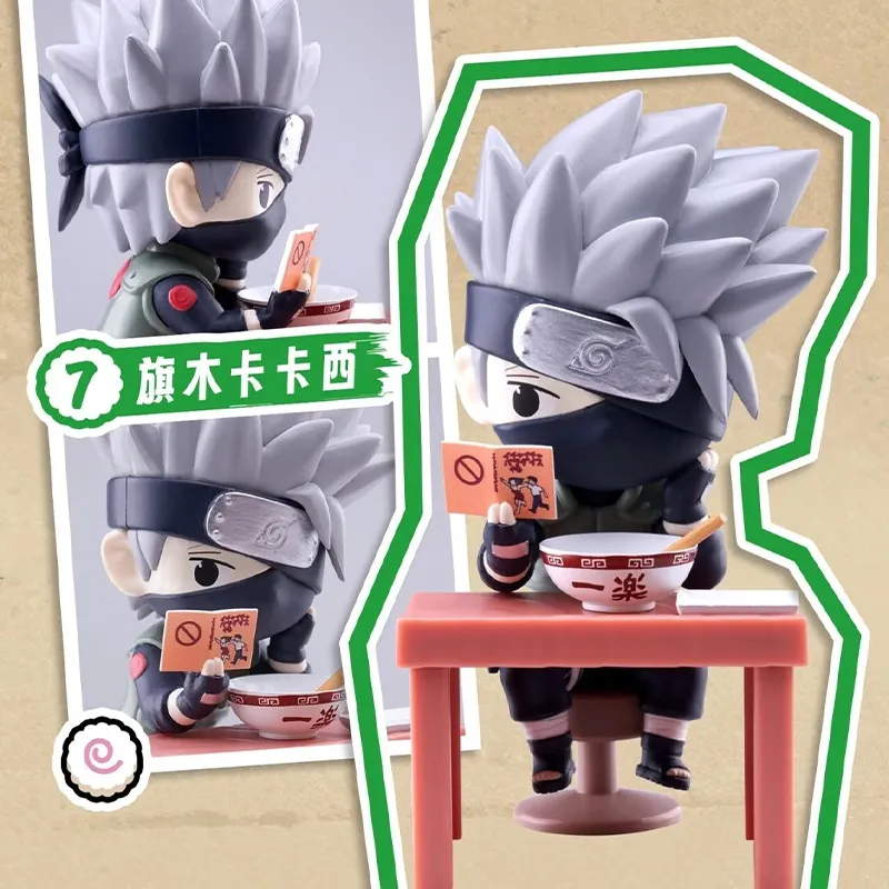 Original BN Figure Q Naruto Shippuden Ramen Series Blind Box 正品万代火影忍者疾风传拉面盲盒主题Q版桌面摆件男礼物鸣人佐助