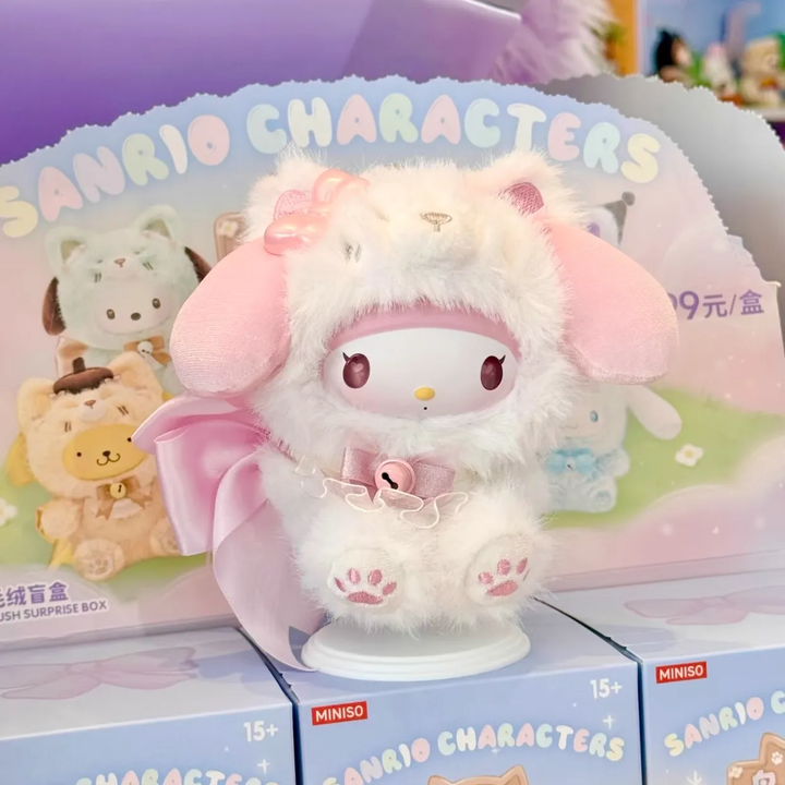 Original MINISO Sanrio Characters Fox Island Series Plush Blind Box Figure 三丽鸥岛屿狐毛绒搪胶盲盒系列摆件可爱潮玩周边礼物