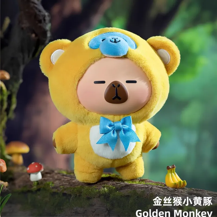 Original Capybara Pimoo Forest Monster Edition Blind Box 官方正版卡皮巴拉小黄豚国宝动物系列搪胶毛绒盲盒挂件玩偶娃娃