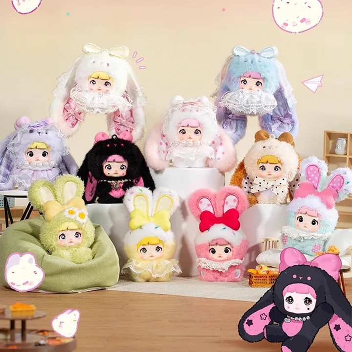 Original Nommi Baby Sweetheart Bunny 正版Nommi糯米儿米宝二代甜心兔兔毛绒盲盒手办娃娃摆件玩偶模型
