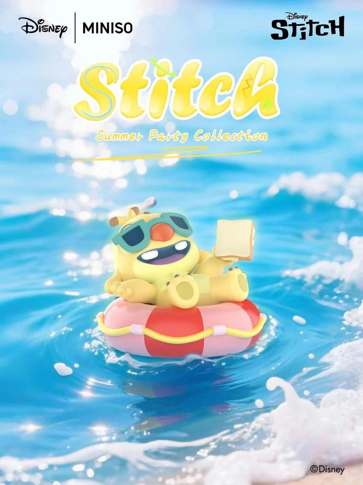 Original MINISO Disney Stitch Summer Party Series Blind Box 迪士尼史迪奇夏日派对盲盒潮玩公仔手办摆件礼物