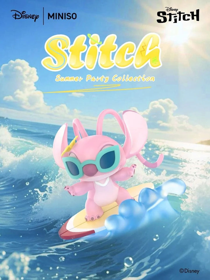 Original MINISO Disney Stitch Summer Party Series Blind Box 迪士尼史迪奇夏日派对盲盒潮玩公仔手办摆件礼物