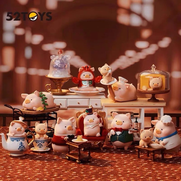 Original 52TOYS Lulu The Piggy Pigchelin Restaurant Blind Box 52TOYS 罐头猪LuLu五星餐厅系列盲盒潮玩手办潮流玩具礼物摆件