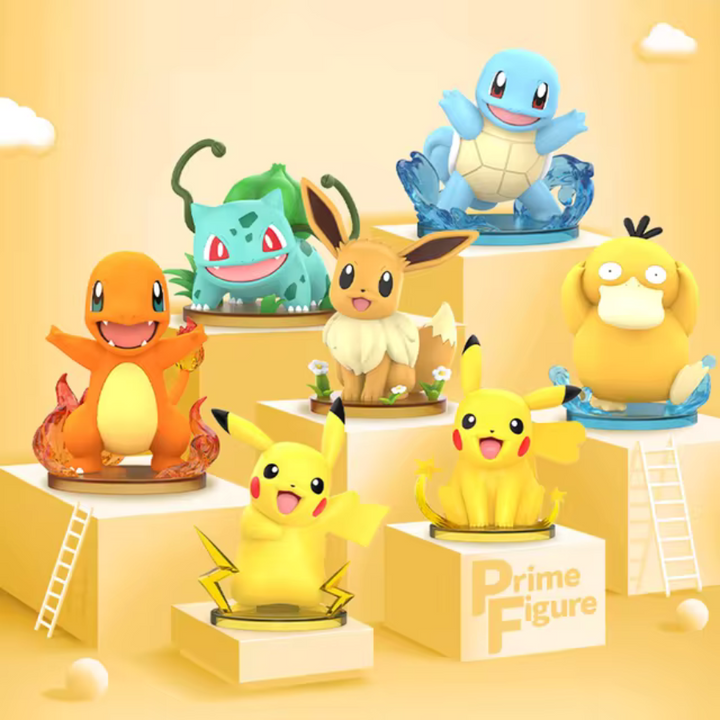 Genuine Funism Pokemon Figure Pikachu Eevee Charmander Squirtle Bulbasaur Psyduck Collection