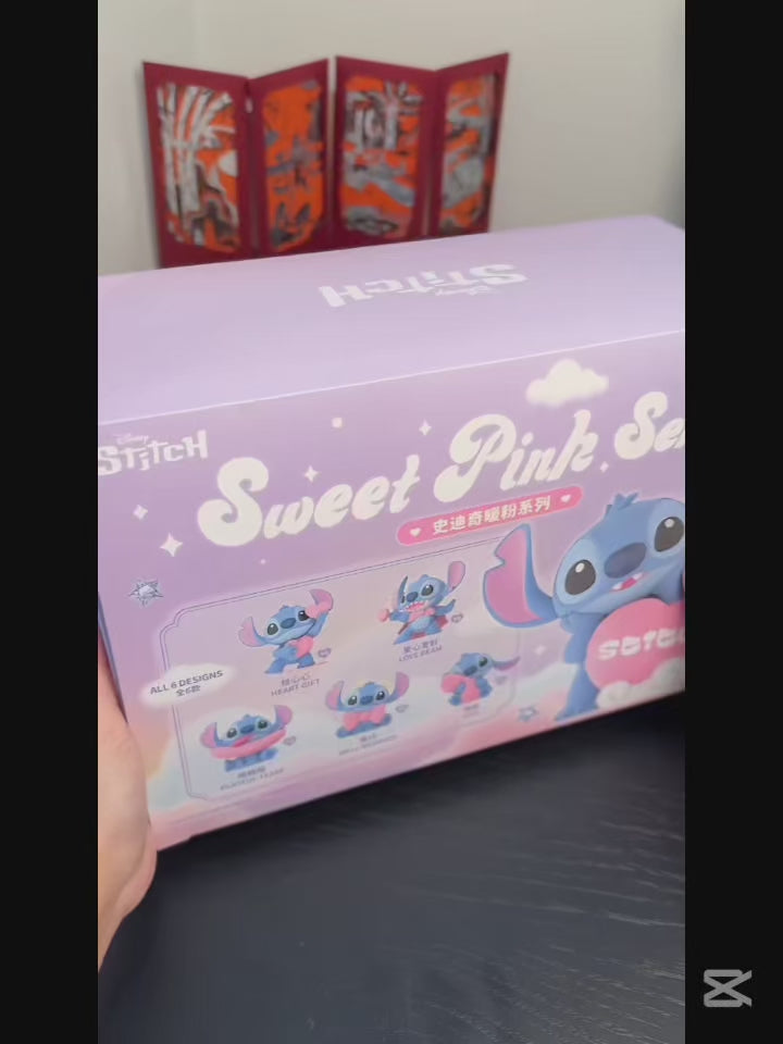 Original 52TOYS Disney Stitch Sweet Pink Series Blind Box Figure 52TOYS迪士尼史迪奇暖粉盲盒史迪仔手办摆件