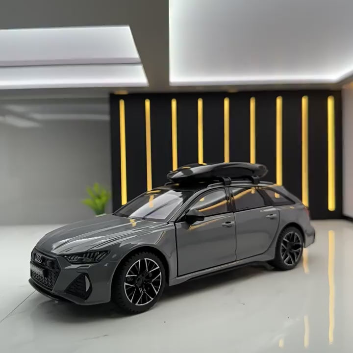 Welly 1:24 Diecast Audi RS6 Modified Version Sound & Light Toy Car Collectibles Toys