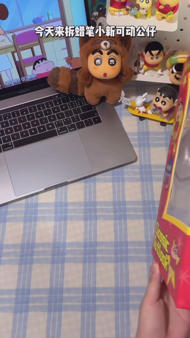 52TOYS Shin-chan Collectible Toy Figure Funny Shin-chan Poseable Figure Toy 52TOYS蜡笔小新头长包经典造型关节可动礼物送礼