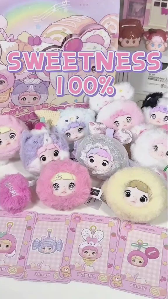 Original TOPTOY Nommi 100% Sweetness Plush Blind Box 糯米儿甜度100%系列潮玩盲盒毛绒包包挂件生日礼物