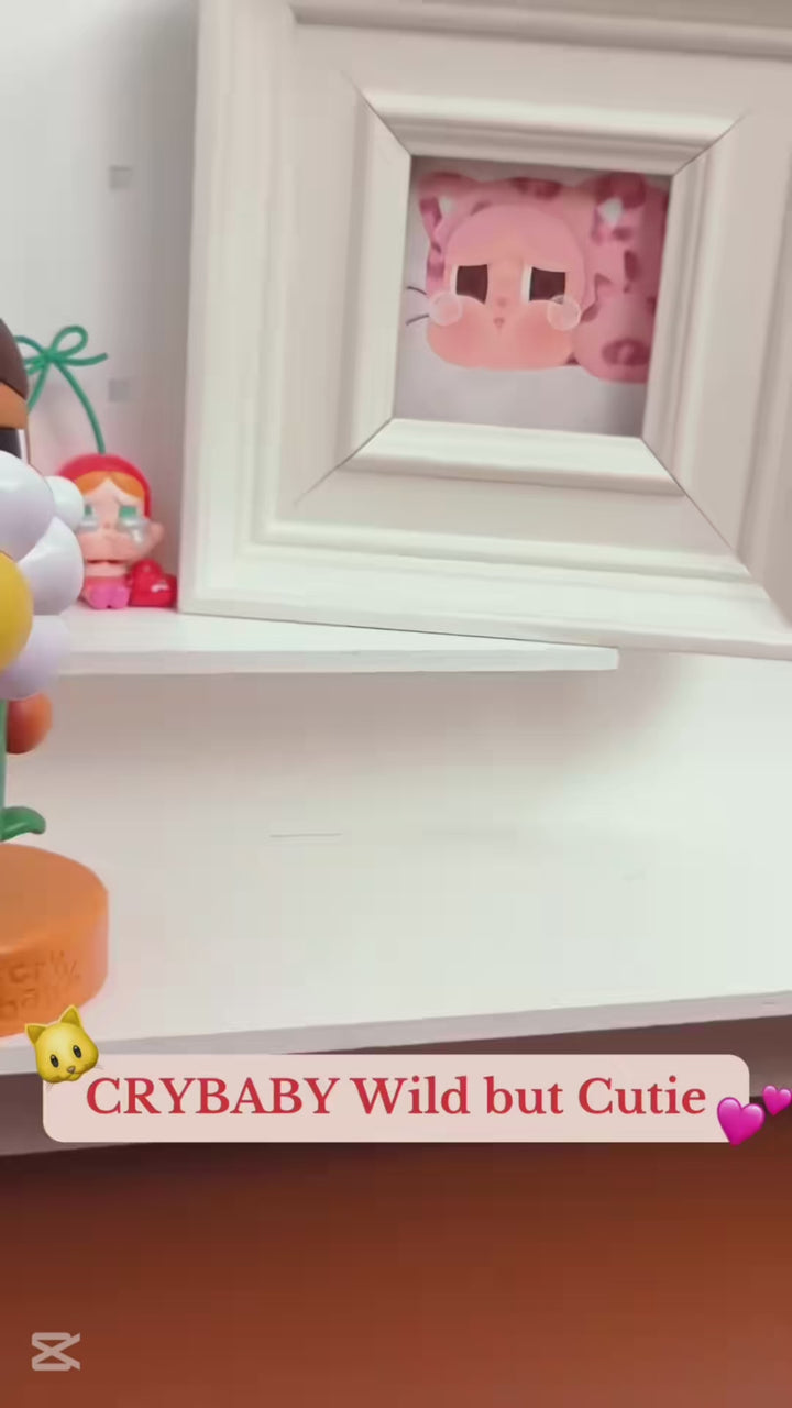 Original POPMART CRYBABY Wild but Cutie Series Vinyl Plush Pendant Blind Box CRYBABY哭娃豹豹猫猫系列搪胶毛绒挂件盲盒