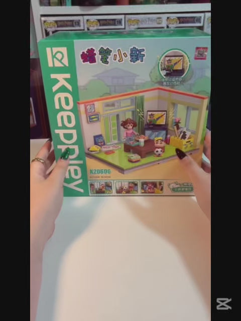 Keeppley Qman Building Blocks Toy #K20606: The Living Room Of Shichan'S House 蜡笔小新家的客厅小屋房间男孩拼装玩具男孩礼物