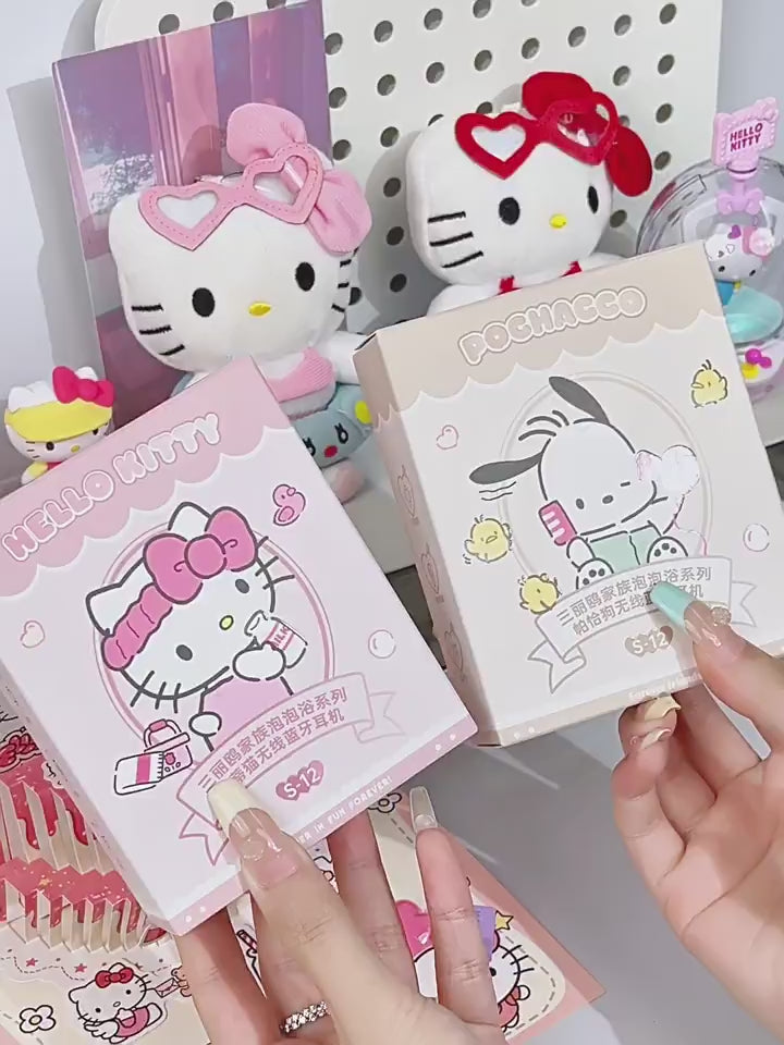 Original SANRIO CHARACTERS Hello Kitty S12 Bluetooth Headphones 三丽鸥S12蓝牙耳机凯蒂猫无线降噪男女游戏半入耳式