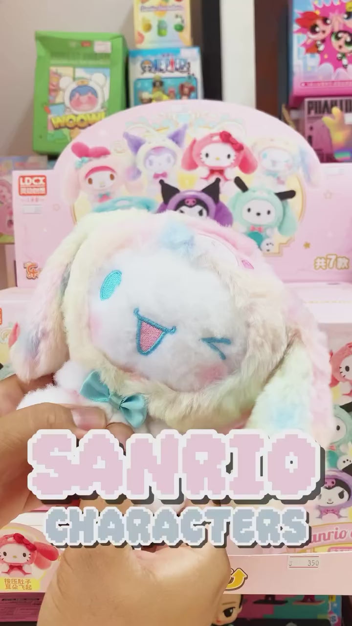 Original SANRIO Characters Overjoy Plush Series Blind Box 三丽鸥乐不可支毛绒盲盒凯蒂猫库洛米玩偶周边手办潮玩公仔女