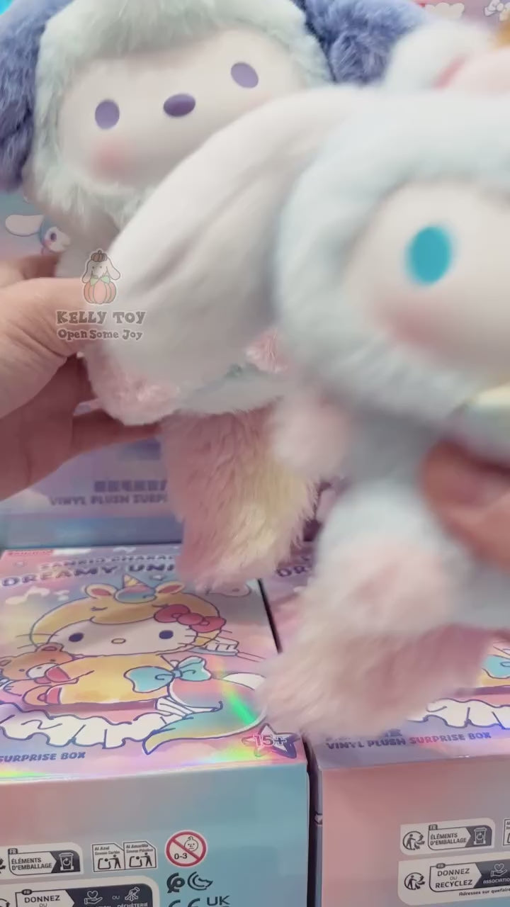 Sanrio Characters Dream Unicorn Plush Figurine Blind Box Cute Plush Vinyl Collectible Toy 三丽鸥系列梦幻独角兽系列搪胶毛绒摆件可爱盲盒