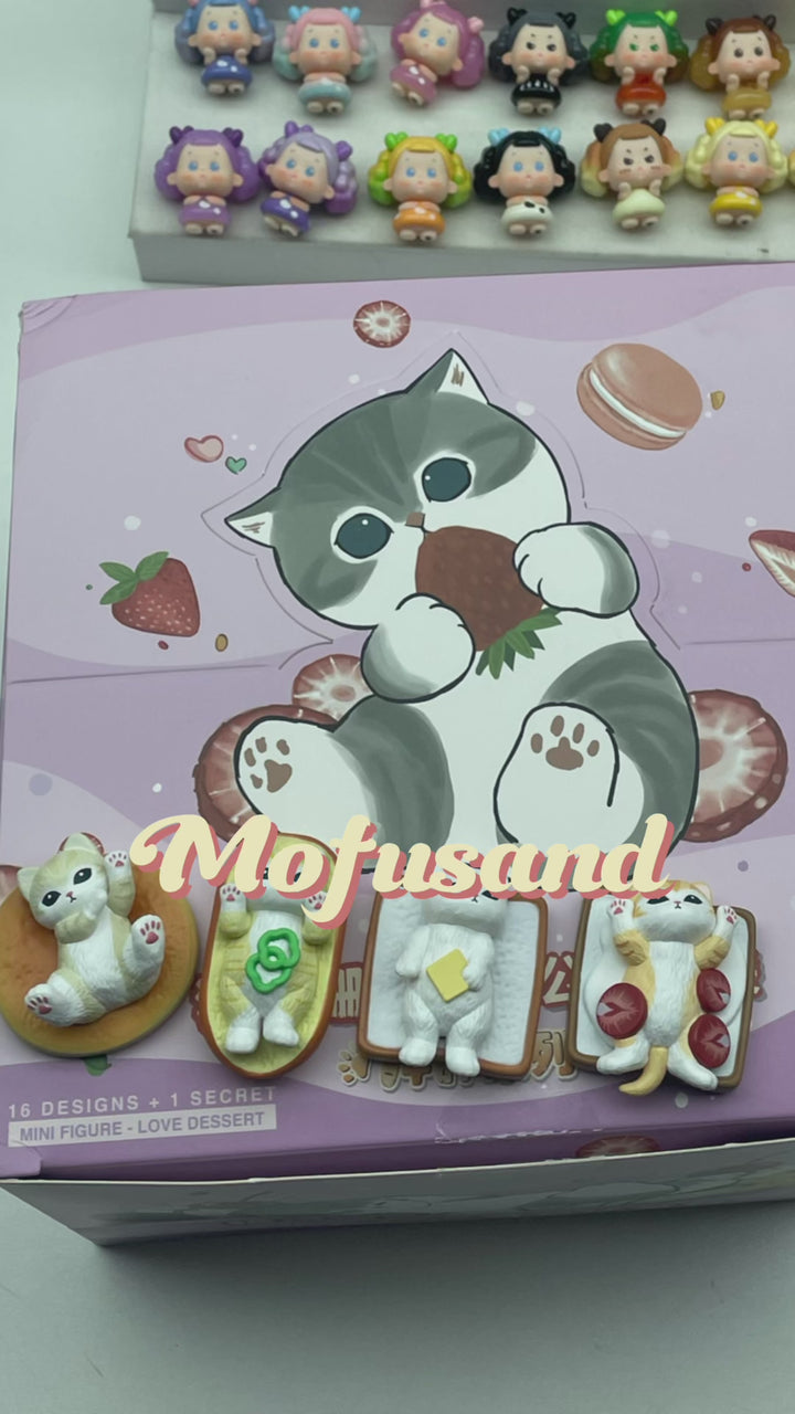 Original MOFUSAND Chubby Chubby Mini Series Blind Box 猫福珊迪Q萌公仔胖胖系列第三代3弹萌粒盲袋鲨鱼馋嘴猫咪礼物