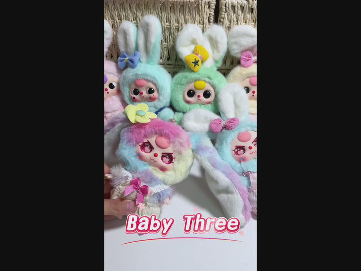 Original Popmart Baby Three Macaron Monsters Series Blind Box 娃三岁马卡龙小小兔盲盒系列