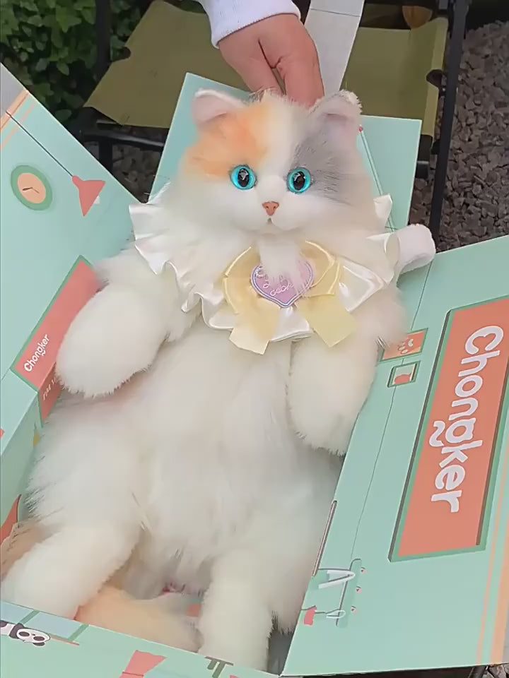 [Ready Stock Malaysia] Original Chongker Calico Cat Backpack 正版仿真三花猫毛绒背包宠客三花猫咪仿真小猫玩偶送女朋友生日背包 Free Gift Set
