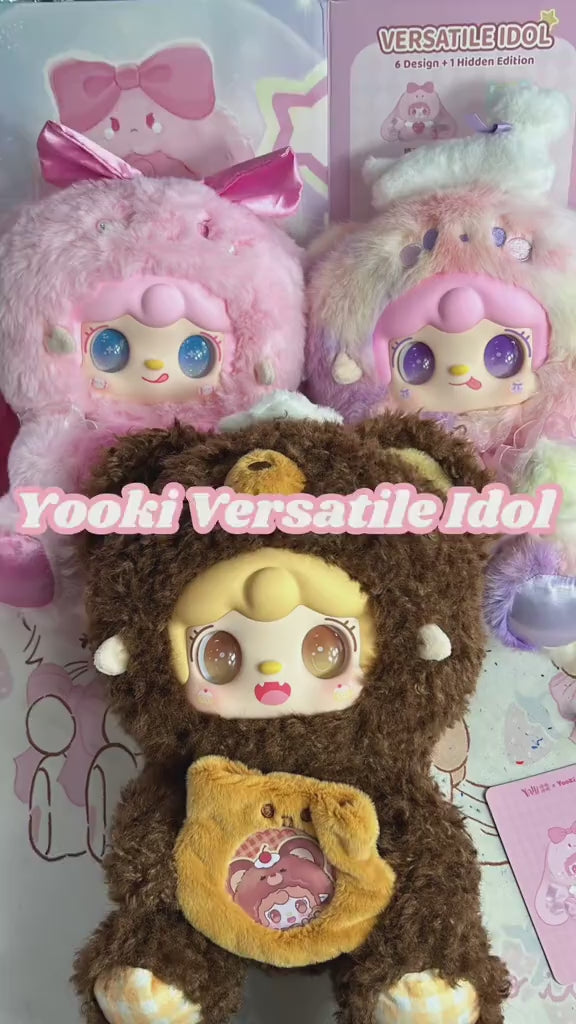 Original Yooki Versatile Idol 400% Series Plush Vinyl Blind Box 正版yooki氧氧400%三代百变idol盲盒大体玩偶毛绒女孩生日礼物