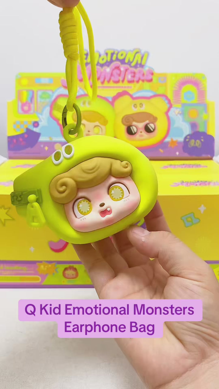 Original JOTOYS Q KID Emotional Monsters Series Earphone bag Blind Box Q宝情绪怪兽系列耳机包盲盒
