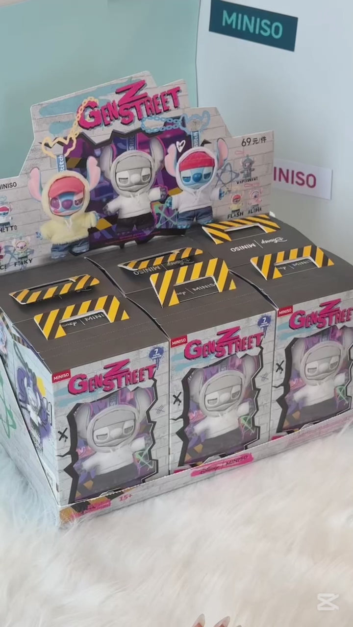 Original Miniso x Stitch Genz plush pendant blind box 正版名创优品迪士尼史迪仔GenZ街头系列盲盒