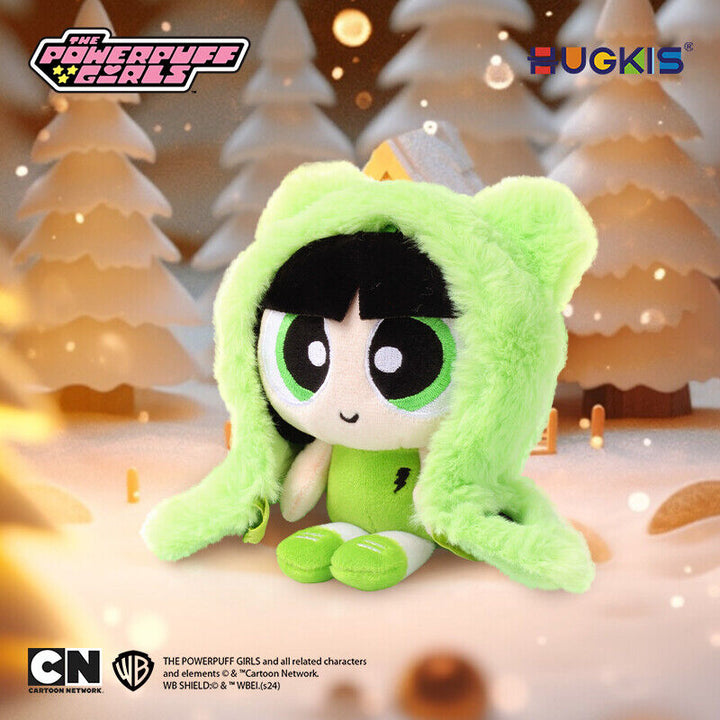 Original HUGKIS The Powerpuff Girls With Cape Cartoon Figure Plush Toy 飞天小女警斗篷毛绒玩具棉花娃娃换装娃衣公仔泡泡玩偶礼物