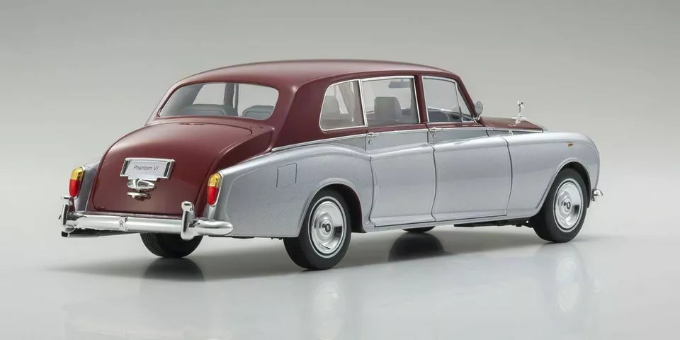 Kyosho Rolls Royce Phantom 1/18 VI EWB 1968 Silver Red Diecast Model by Kyosho 08905SR