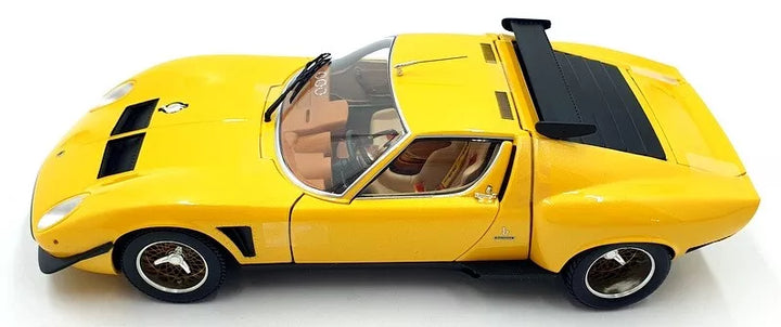 Kyosho 1/18 Scale Diecast 08319GY - Lamborghini Miura SVR - Yellow/Black