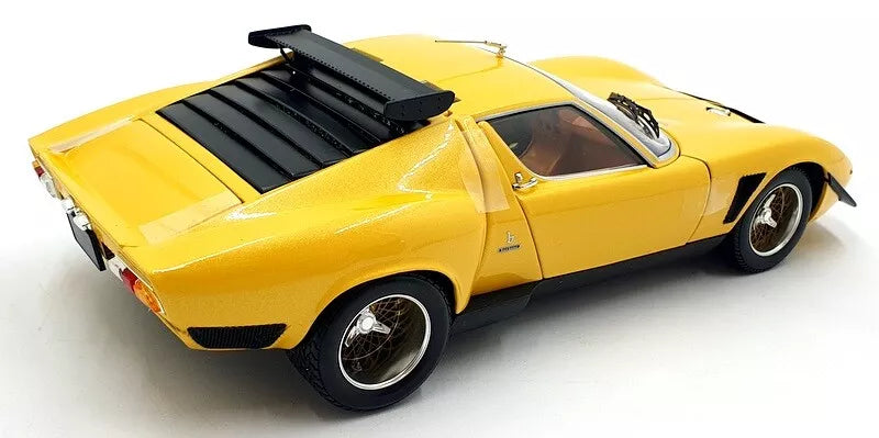 Kyosho 1/18 Scale Diecast 08319GY - Lamborghini Miura SVR - Yellow/Black