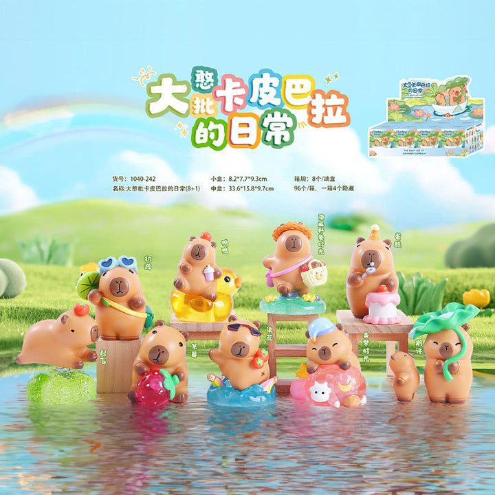 The Daily Life Of DAHANPI Capibala Blind Box Toys Figure 憨态水豚大憨批卡皮巴拉的日常盲盒