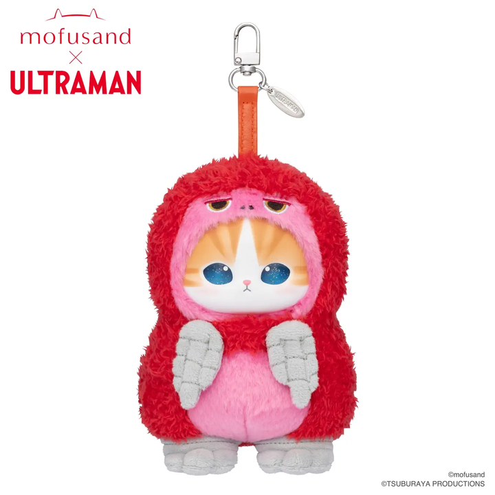 Ultraman x mofusand Cat Sandy Collaboration Kiramekko Series Plush Keychain【圆谷】奥特曼 x mofusand猫福珊迪联名Kiramekko系列毛绒挂件