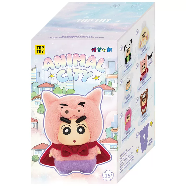 TOPTOY Crayon Shin-chan Zootopia Series Blind Box Toys Plush Toys Gifts and Ornaments 正版蜡笔小新动物城市系列盲盒潮玩周边毛绒玩偶礼物摆件