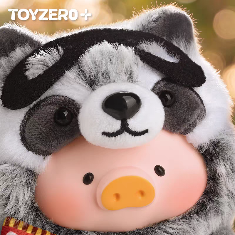 TOYZERO+Canned Pig LuLu Animal Party Series 2 Raccoon Keychain&Squirrel Figurines 罐头猪LuLu动物派对系列2面面小偷浣熊挂件&松鼠摆件