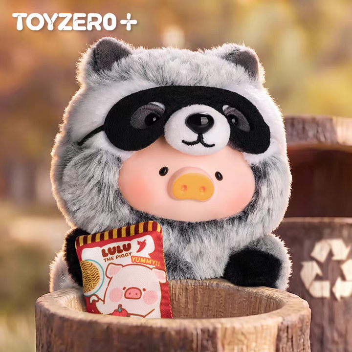 TOYZERO+Canned Pig LuLu Animal Party Series 2 Raccoon Keychain&Squirrel Figurines 罐头猪LuLu动物派对系列2面面小偷浣熊挂件&松鼠摆件