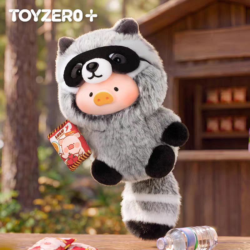 TOYZERO+Canned Pig LuLu Animal Party Series 2 Raccoon Keychain&Squirrel Figurines 罐头猪LuLu动物派对系列2面面小偷浣熊挂件&松鼠摆件