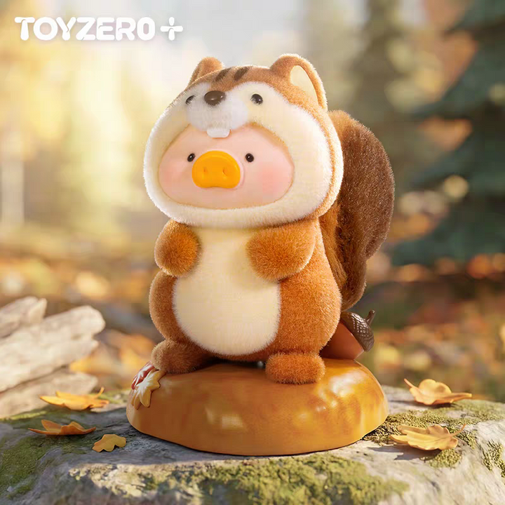 TOYZERO+Canned Pig LuLu Animal Party Series 2 Raccoon Keychain&Squirrel Figurines 罐头猪LuLu动物派对系列2面面小偷浣熊挂件&松鼠摆件