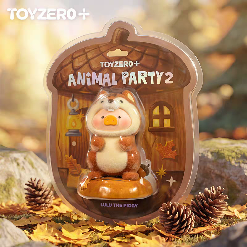 TOYZERO+Canned Pig LuLu Animal Party Series 2 Raccoon Keychain&Squirrel Figurines 罐头猪LuLu动物派对系列2面面小偷浣熊挂件&松鼠摆件