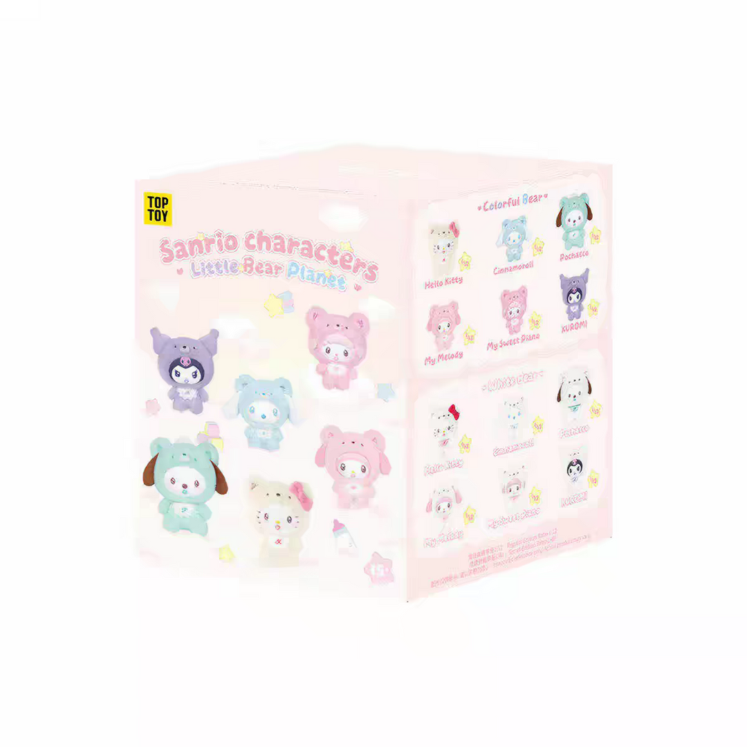 TOPTOY Sanrio Characters Little Bear Planet Series Plush Keychains Blind Box Cute Bag Charms Dolls 三丽鸥家族小熊星球系列毛绒挂饰盲盒包挂玩偶