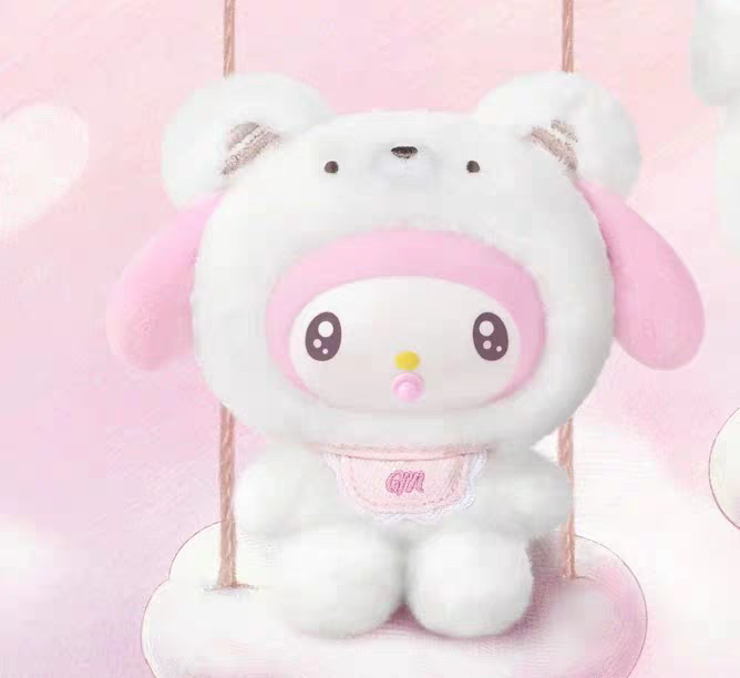 TOPTOY Sanrio Characters Little Bear Planet Series Plush Keychains Blind Box Cute Bag Charms Dolls 三丽鸥家族小熊星球系列毛绒挂饰盲盒包挂玩偶