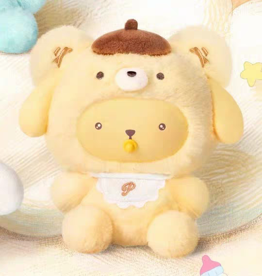 TOPTOY Sanrio Characters Little Bear Planet Series Plush Keychains Blind Box Cute Bag Charms Dolls 三丽鸥家族小熊星球系列毛绒挂饰盲盒包挂玩偶