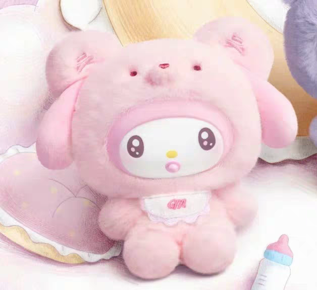 TOPTOY Sanrio Characters Little Bear Planet Series Plush Keychains Blind Box Cute Bag Charms Dolls 三丽鸥家族小熊星球系列毛绒挂饰盲盒包挂玩偶